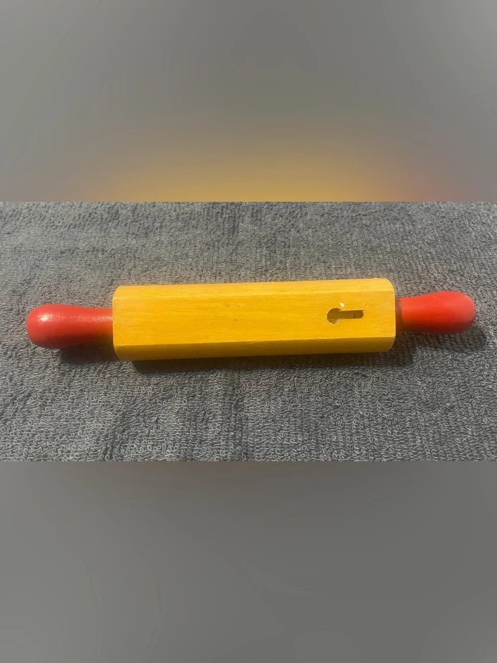 Vintage Wood Rolling Pin Recipe Card Holder or decor